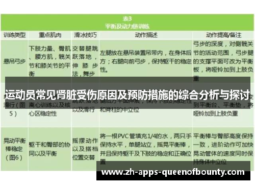 运动员常见肾脏受伤原因及预防措施的综合分析与探讨